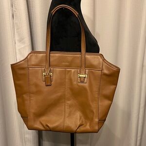 Coach Tan Leather Tote Bag